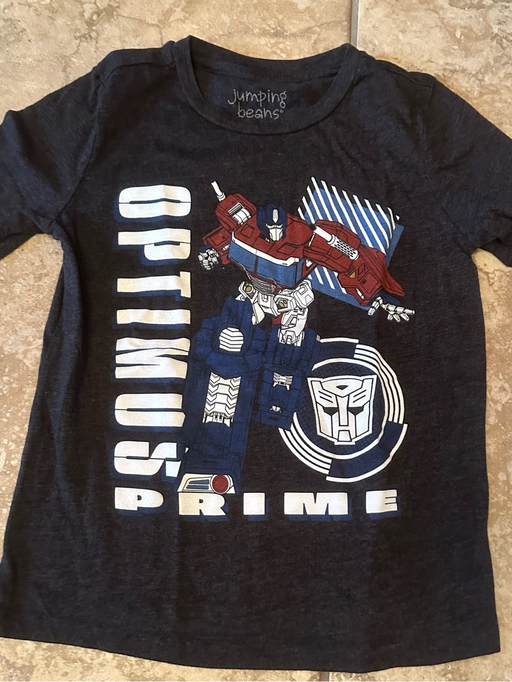 Jumping Beans Boys' Grey Optimus Prime Graphic Tee